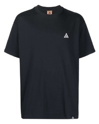 schwarzes T-Shirt mit einem Rundhalsausschnitt von Nike