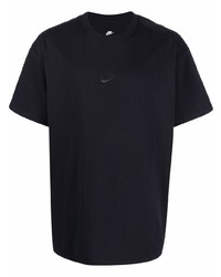 schwarzes T-Shirt mit einem Rundhalsausschnitt von Nike