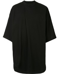 schwarzes T-Shirt mit einem Rundhalsausschnitt von Niløs