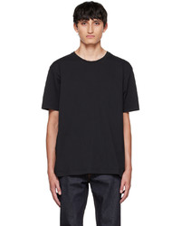 schwarzes T-Shirt mit einem Rundhalsausschnitt von Nudie Jeans