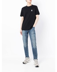 schwarzes T-Shirt mit einem Rundhalsausschnitt von Emporio Armani