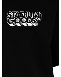 schwarzes T-Shirt mit einem Rundhalsausschnitt von Stadium Goods