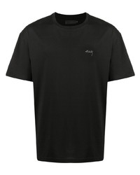 schwarzes T-Shirt mit einem Rundhalsausschnitt von Off Duty