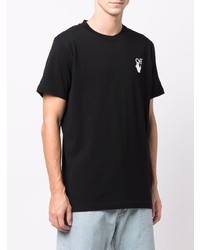 schwarzes T-Shirt mit einem Rundhalsausschnitt von Off-White