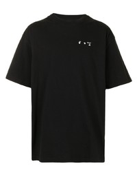 schwarzes T-Shirt mit einem Rundhalsausschnitt von Off-White