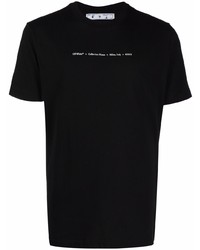 schwarzes T-Shirt mit einem Rundhalsausschnitt von Off-White