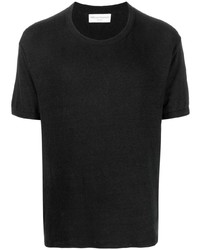 schwarzes T-Shirt mit einem Rundhalsausschnitt von Officine Generale