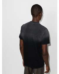 schwarzes T-Shirt mit einem Rundhalsausschnitt von Les Tien
