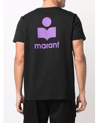 schwarzes T-Shirt mit einem Rundhalsausschnitt von Isabel Marant