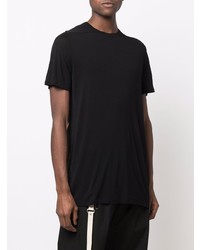 schwarzes T-Shirt mit einem Rundhalsausschnitt von Rick Owens