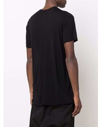 schwarzes T-Shirt mit einem Rundhalsausschnitt von Rick Owens