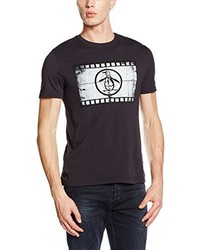 schwarzes T-Shirt mit einem Rundhalsausschnitt von Original Penguin