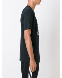 schwarzes T-Shirt mit einem Rundhalsausschnitt von adidas