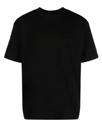 schwarzes T-Shirt mit einem Rundhalsausschnitt von orSlow