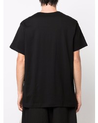 schwarzes T-Shirt mit einem Rundhalsausschnitt von Yohji Yamamoto