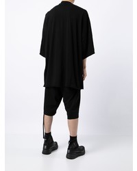 schwarzes T-Shirt mit einem Rundhalsausschnitt von Rick Owens DRKSHDW