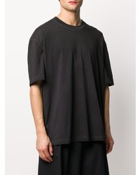 schwarzes T-Shirt mit einem Rundhalsausschnitt von Maison Margiela