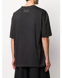 schwarzes T-Shirt mit einem Rundhalsausschnitt von Maison Margiela