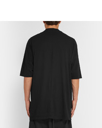 schwarzes T-Shirt mit einem Rundhalsausschnitt von Rick Owens