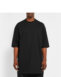 schwarzes T-Shirt mit einem Rundhalsausschnitt von Rick Owens