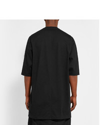 schwarzes T-Shirt mit einem Rundhalsausschnitt von Rick Owens