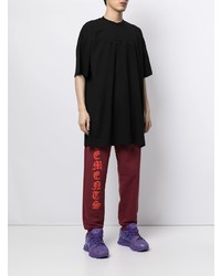 schwarzes T-Shirt mit einem Rundhalsausschnitt von Vetements