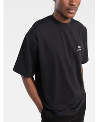 schwarzes T-Shirt mit einem Rundhalsausschnitt von Balenciaga