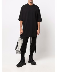 schwarzes T-Shirt mit einem Rundhalsausschnitt von Rick Owens DRKSHDW