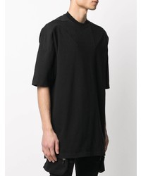 schwarzes T-Shirt mit einem Rundhalsausschnitt von Rick Owens