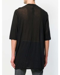 schwarzes T-Shirt mit einem Rundhalsausschnitt von Rick Owens DRKSHDW