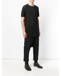 schwarzes T-Shirt mit einem Rundhalsausschnitt von Rick Owens DRKSHDW