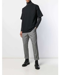 schwarzes T-Shirt mit einem Rundhalsausschnitt von Bottega Veneta