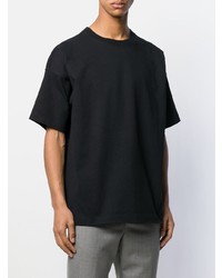 schwarzes T-Shirt mit einem Rundhalsausschnitt von Bottega Veneta