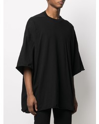 schwarzes T-Shirt mit einem Rundhalsausschnitt von Rick Owens