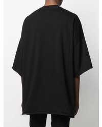 schwarzes T-Shirt mit einem Rundhalsausschnitt von Rick Owens