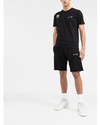 schwarzes T-Shirt mit einem Rundhalsausschnitt von Off-White