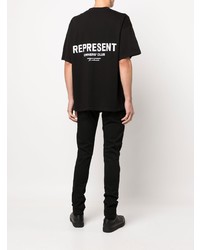 schwarzes T-Shirt mit einem Rundhalsausschnitt von Represent