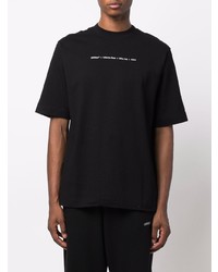 schwarzes T-Shirt mit einem Rundhalsausschnitt von Off-White