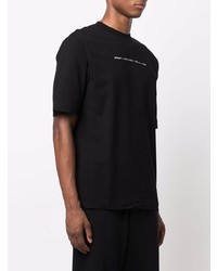 schwarzes T-Shirt mit einem Rundhalsausschnitt von Off-White