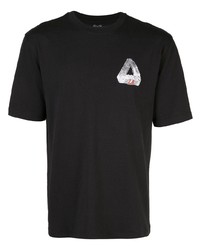 schwarzes T-Shirt mit einem Rundhalsausschnitt von Palace