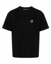 schwarzes T-Shirt mit einem Rundhalsausschnitt von Palm Angels