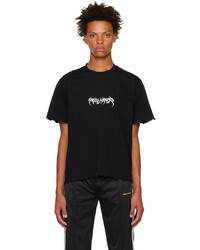 schwarzes T-Shirt mit einem Rundhalsausschnitt von PALMER