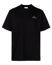 schwarzes T-Shirt mit einem Rundhalsausschnitt von Palmes