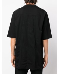 schwarzes T-Shirt mit einem Rundhalsausschnitt von Rick Owens