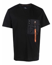 schwarzes T-Shirt mit einem Rundhalsausschnitt von Parajumpers