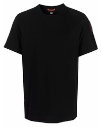 schwarzes T-Shirt mit einem Rundhalsausschnitt von Parajumpers
