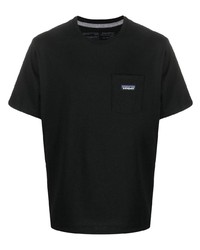 schwarzes T-Shirt mit einem Rundhalsausschnitt von Patagonia