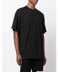 schwarzes T-Shirt mit einem Rundhalsausschnitt von MSGM