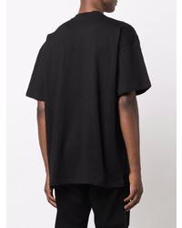 schwarzes T-Shirt mit einem Rundhalsausschnitt von MSGM