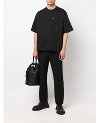 schwarzes T-Shirt mit einem Rundhalsausschnitt von Bottega Veneta